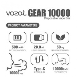 Vozol Gear 10000 Disposable Dragon Fruit Banana Cherry